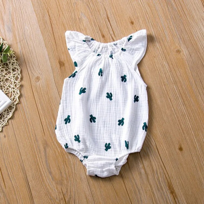 Nyári újszülött csecsemő csecsemő lányok póló muszlin pamut vászon csecsemő póló játszóruha Jumpsuit divat baba ruházat