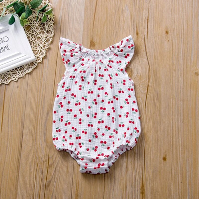 Nyári újszülött csecsemő csecsemő lányok póló muszlin pamut vászon csecsemő póló játszóruha Jumpsuit divat baba ruházat