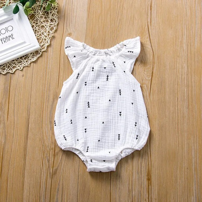 Nyári újszülött csecsemő csecsemő lányok póló muszlin pamut vászon csecsemő póló játszóruha Jumpsuit divat baba ruházat