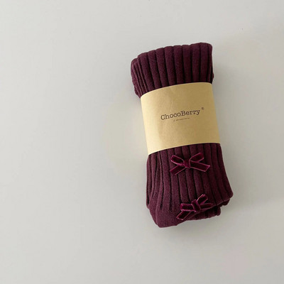 Új aranyos masni szűk lány egyszerű tömör harisnyanadrág Retro 8 színű Pit Bar All-match vékony leggings lányok polár rugalmas nadrág