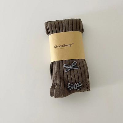 Új aranyos masni szűk lány egyszerű tömör harisnyanadrág Retro 8 színű Pit Bar All-match vékony leggings lányok polár rugalmas nadrág
