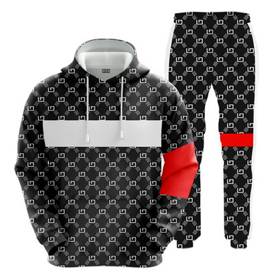 2023 Мъжки спортен костюм Ежедневен комплект от две части Пролет Есен Дамски комплекти Спортни панталони с дълъг ръкав Дамски костюми с панталон