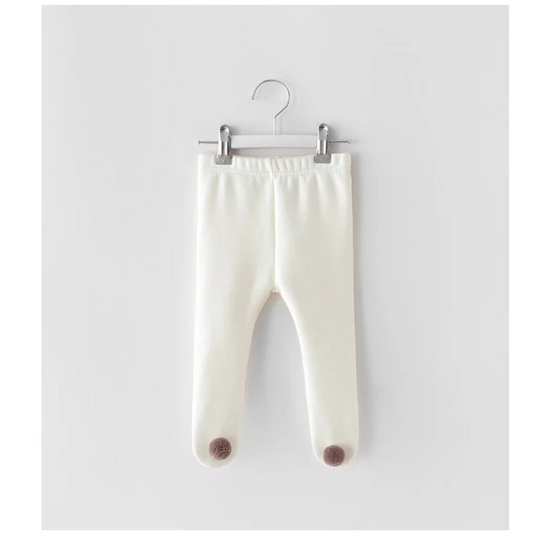 3324A Дрехи за новородени Бебешки клинове 2022 Есен Нова корейска основа за бебе момиче Дълги чорапогащи Топли клинове Панталони Чорапи
