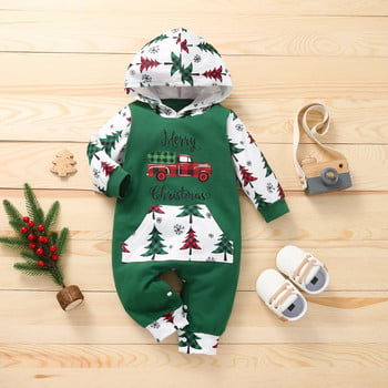 Ma&Baby 0-12M My 1st Christmas Newborn Infant Baby Boys Gampsuit Cute Deer Car Print Sleeve Romper Коледен костюм D84