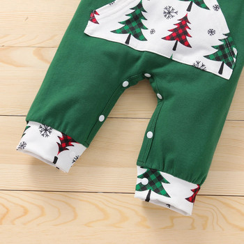 Ma&Baby 0-12M My 1st Christmas Newborn Infant Baby Boys Gampsuit Cute Deer Car Print Sleeve Romper Коледен костюм D84