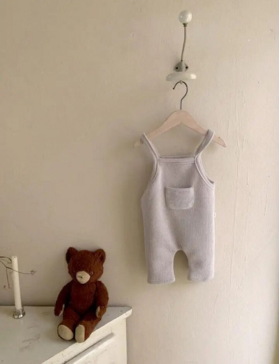 8772 Baby Girls Boys Overall Felfüggesztett nadrág Sling nadrág egyszínű