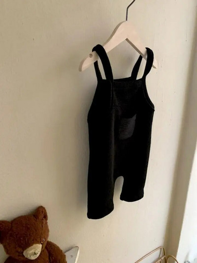 8772 Baby Girls Boys Overall Felfüggesztett nadrág Sling nadrág egyszínű