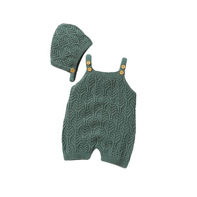 Egyszínű Hallowed leaf Design Ujjatlan újszülött lányok nadrág nyári lélegző 0-18 hónapos csecsemő jumpsuit