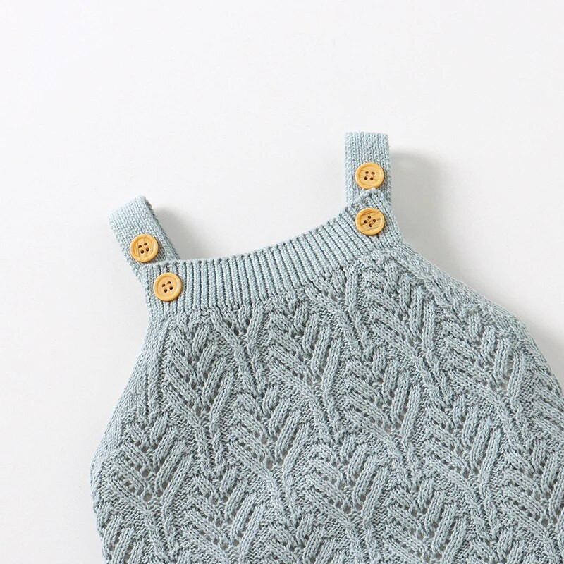 Hlače bez rukava za novorođenčad za djevojčice u jednoj boji posvećenog lišća za ljeto, prozračni kombinezon za dojenčad 0-18 mjeseci