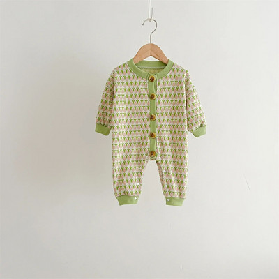 7268 Baba Jumpsuit 2023 Őszi divat Bear Fiú egyrészes ruhák Gombok Hegymászó Ruhák 0-3 éves Gyerekruhák