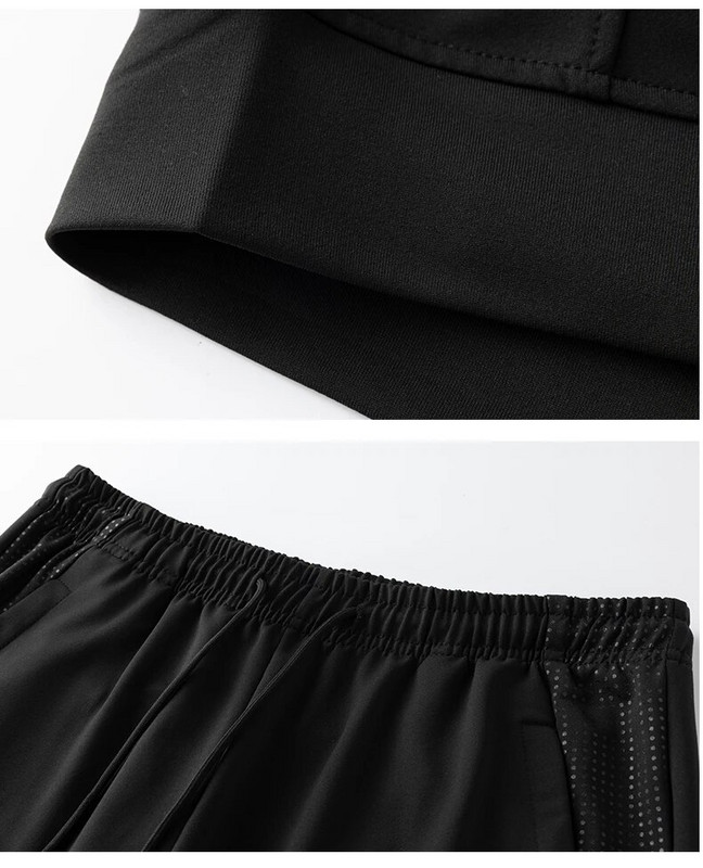 Жилетка с качулка + панталон Анцуг Мъжки комплект от 2 части Пролет Есен Мъжки свободен костюм Streetwear Спортни джоггери Спортни панталони Костюм Мъжки