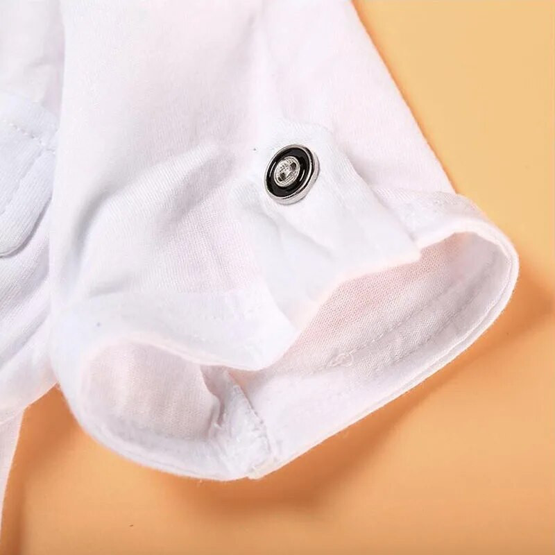 2021 Летни детски дрехи Момче Памучна тениска с къс ръкав Дънки Шал 3PCS Бебешки ежедневен комплект 2-7 г Ново сладко облекло