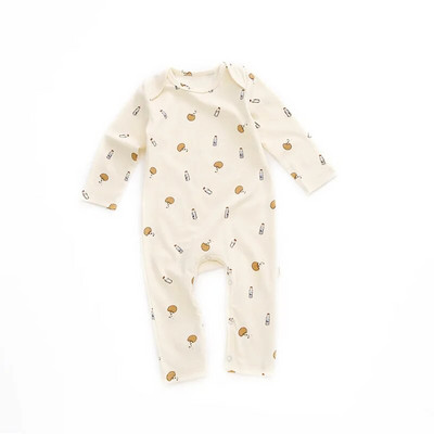 0-24M Újszülött Gyerek Baba Fiú Lány Ruhák Tavaszi mintás Romper Aranyos édes pamut jumpsuit, hosszú ujjú őszi őszi babafelszerelés