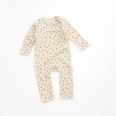 0-24M Újszülött Gyerek Baba Fiú Lány Ruhák Tavaszi mintás Romper Aranyos édes pamut jumpsuit, hosszú ujjú őszi őszi babafelszerelés