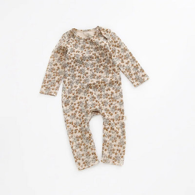 0-24M Újszülött Gyerek Baba Fiú Lány Ruhák Tavaszi mintás Romper Aranyos édes pamut jumpsuit, hosszú ujjú őszi őszi babafelszerelés