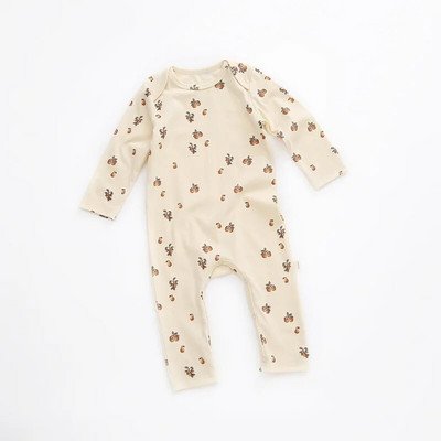 0-24M Újszülött Gyerek Baba Fiú Lány Ruhák Tavaszi mintás Romper Aranyos édes pamut jumpsuit, hosszú ujjú őszi őszi babafelszerelés