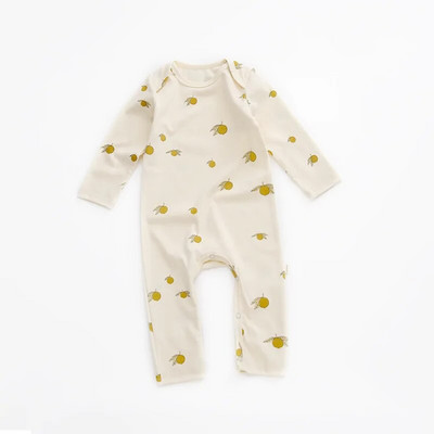 0-24M Újszülött Gyerek Baba Fiú Lány Ruhák Tavaszi mintás Romper Aranyos édes pamut jumpsuit, hosszú ujjú őszi őszi babafelszerelés