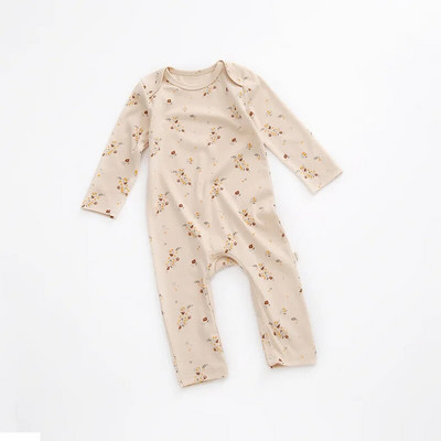 0-24M Újszülött Gyerek Baba Fiú Lány Ruhák Tavaszi mintás Romper Aranyos édes pamut jumpsuit, hosszú ujjú őszi őszi babafelszerelés
