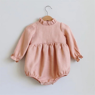 Tavaszi őszi újszülött kisbabák hosszú ujjú pamut vászon Body Jumpsuit babaruha 3-24 hónapos korig