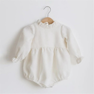 Tavaszi őszi újszülött kisbabák hosszú ujjú pamut vászon Body Jumpsuit babaruha 3-24 hónapos korig