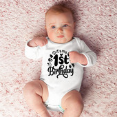 Az első születésnapom Body Body Babaruha Gyerek Játszóruha Születésnapi Party Ajándék Fiúk Lányok Romper csecsemők Téli divat Jumpsuit