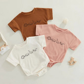 ma&baby 3-24M újszülött csecsemők lányok fiúk dinoszaurusz rövid ujjú jumpsuit napöltöny nyári kisgyermek ruházat