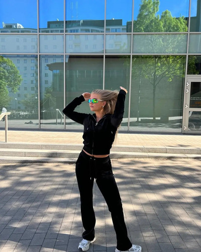 Velvet Női Sport öltöny Tavaszi tréningruha Velúr kapucnis pulóver+nadrág Futás Kocogás Fitnesz Edzés Alkalmi ruhák Outfitek szett
