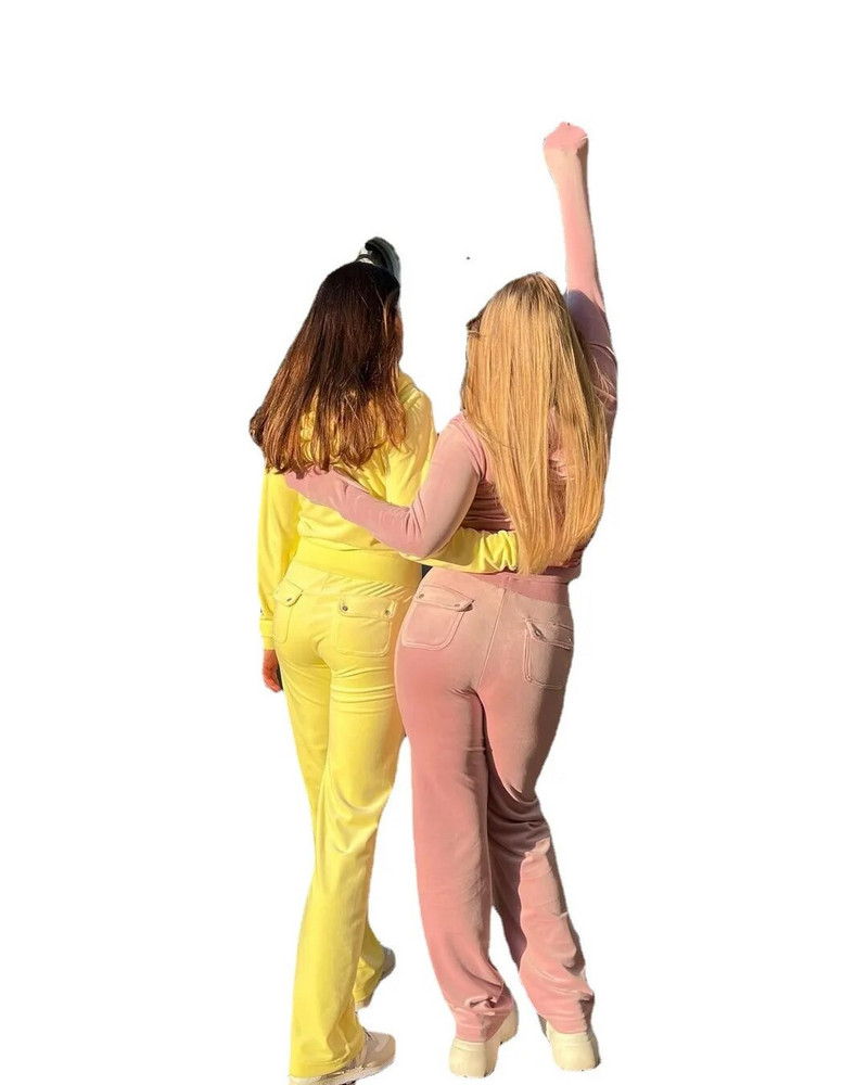 Кадифен дамски спортен костюм Пролетен анцуг Велурен качулка Пуловер+панталон Бягане Джогинг Фитнес Тренировка Ежедневни дрехи Комплект екипировки