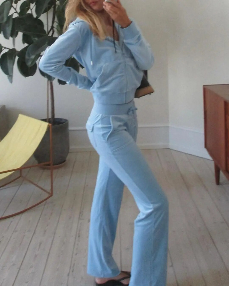 Кадифен дамски спортен костюм Пролетен анцуг Велурен качулка Пуловер+панталон Бягане Джогинг Фитнес Тренировка Ежедневни дрехи Комплект екипировки