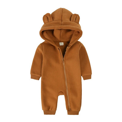 Téli babaruhák Newborn Bear Jumpsuit lányoknak 0-6 éves korig 12 18 24 hónapos cuccok Gyerek kezeslábasok Pamut fiúk ruházati bodyk