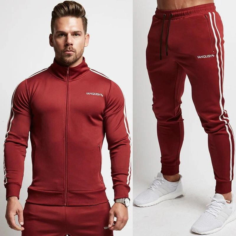 Muška trenerka Sportsko odijelo za slobodno vrijeme Pamučni kardigan sa samostojećim ovratnikom Kaput Hlače Dvodijelni Sportska odjeća za trening trčanja