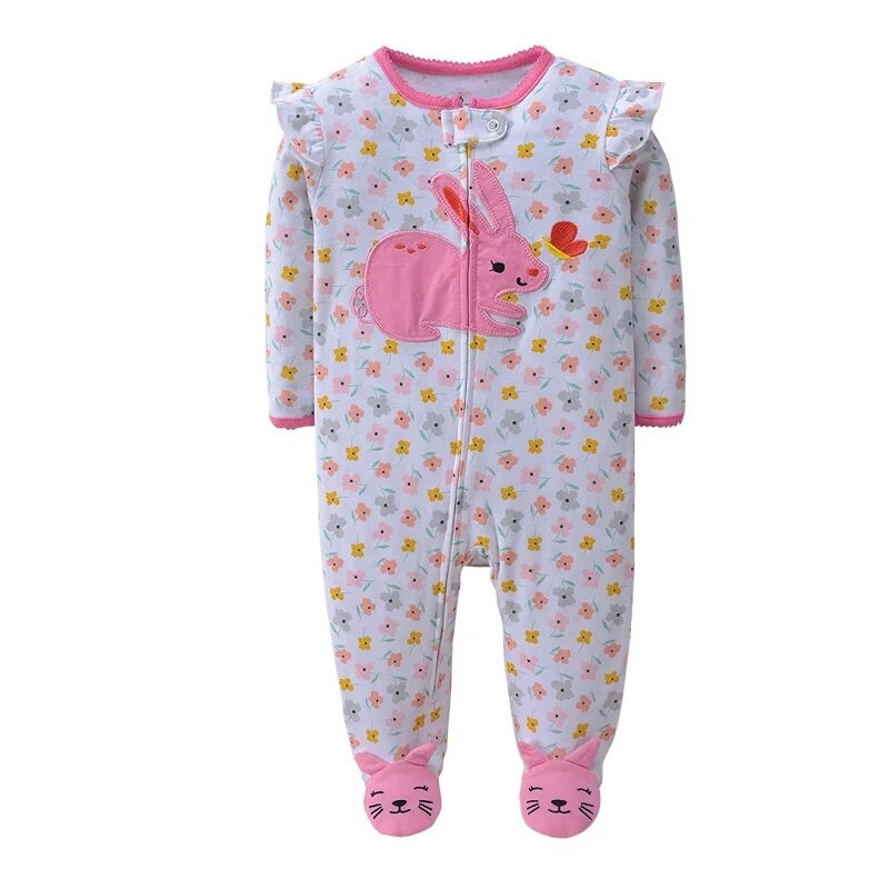Kombinezoni za novorođenčad, dječake, proljeće, jesen, pamučni slatki kombinezon s dugim rukavima i životinjskim uzorkom, odjeća za male djevojčice, dječje pidžame