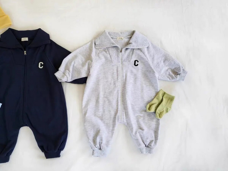 3586C Odjeća za novorođenčad Kombinezon s izvezenim slovima Jesen 2022. Jednostavan Jednodijelna odjeća za dječake Jednodijelna odjeća za djevojčice Odjeća za penjanje