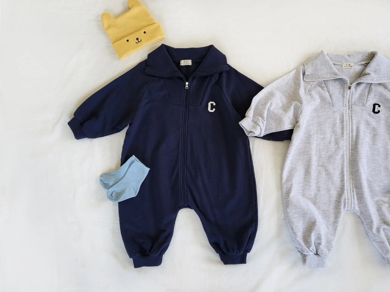 3586C Odjeća za novorođenčad Kombinezon s izvezenim slovima Jesen 2022. Jednostavan Jednodijelna odjeća za dječake Jednodijelna odjeća za djevojčice Odjeća za penjanje