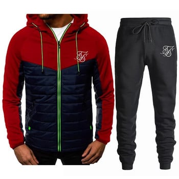 SIK SILK 2023 Ανδρικό παλτό Ζεστό επαγγελματικό casual Hoodie Παλτό με φερμουάρ+Παντελόνι Ανδρικό αθλητικό πουλόβερ το φθινόπωρο και το χειμώνα