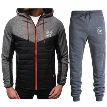 SIK SILK 2023 Ανδρικό παλτό Ζεστό επαγγελματικό casual Hoodie Παλτό με φερμουάρ+Παντελόνι Ανδρικό αθλητικό πουλόβερ το φθινόπωρο και το χειμώνα