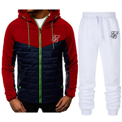 SIK SILK 2023 Ανδρικό παλτό Ζεστό επαγγελματικό casual Hoodie Παλτό με φερμουάρ+Παντελόνι Ανδρικό αθλητικό πουλόβερ το φθινόπωρο και το χειμώνα