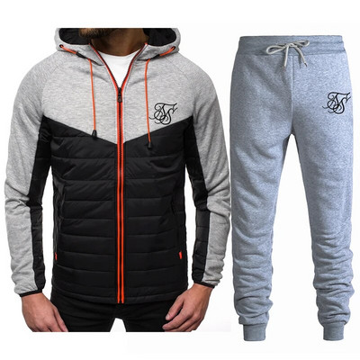 SIK SILK 2023 Ανδρικό παλτό Ζεστό επαγγελματικό casual Hoodie Παλτό με φερμουάρ+Παντελόνι Ανδρικό αθλητικό πουλόβερ το φθινόπωρο και το χειμώνα