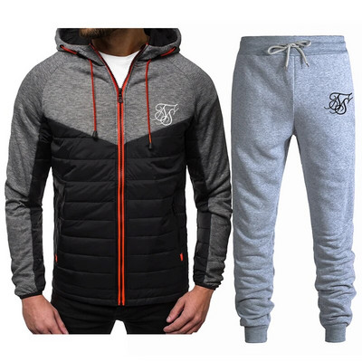 SIK SILK 2023 Ανδρικό παλτό Ζεστό επαγγελματικό casual Hoodie Παλτό με φερμουάρ+Παντελόνι Ανδρικό αθλητικό πουλόβερ το φθινόπωρο και το χειμώνα