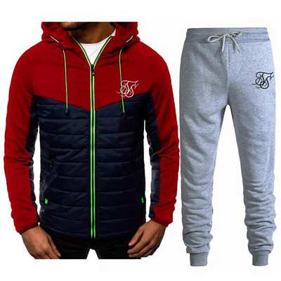 SIK SILK 2023 Ανδρικό παλτό Ζεστό επαγγελματικό casual Hoodie Παλτό με φερμουάρ+Παντελόνι Ανδρικό αθλητικό πουλόβερ το φθινόπωρο και το χειμώνα