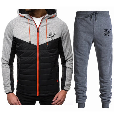 SIK SILK 2023 Ανδρικό παλτό Ζεστό επαγγελματικό casual Hoodie Παλτό με φερμουάρ+Παντελόνι Ανδρικό αθλητικό πουλόβερ το φθινόπωρο και το χειμώνα