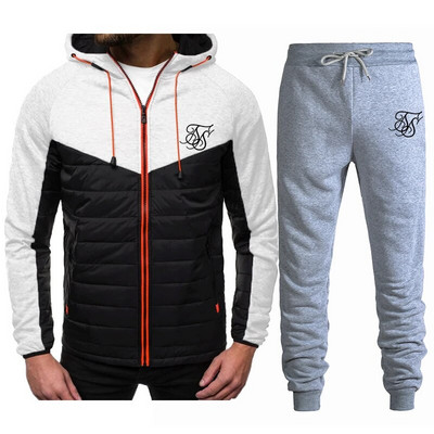 SIK SILK 2023 Ανδρικό παλτό Ζεστό επαγγελματικό casual Hoodie Παλτό με φερμουάρ+Παντελόνι Ανδρικό αθλητικό πουλόβερ το φθινόπωρο και το χειμώνα