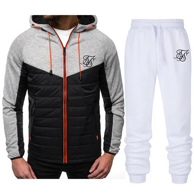 SIK SILK 2023 Ανδρικό παλτό Ζεστό επαγγελματικό casual Hoodie Παλτό με φερμουάρ+Παντελόνι Ανδρικό αθλητικό πουλόβερ το φθινόπωρο και το χειμώνα