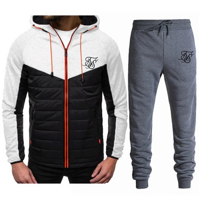 SIK SILK 2023 Ανδρικό παλτό Ζεστό επαγγελματικό casual Hoodie Παλτό με φερμουάρ+Παντελόνι Ανδρικό αθλητικό πουλόβερ το φθινόπωρο και το χειμώνα