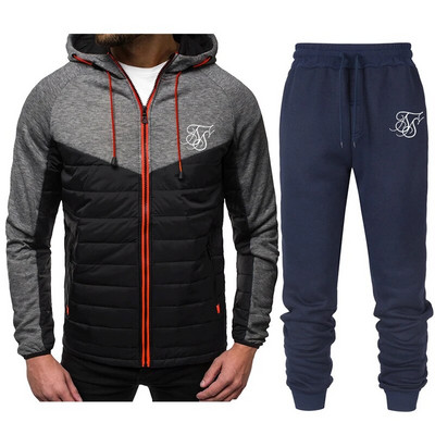 SIK SILK 2023 Ανδρικό παλτό Ζεστό επαγγελματικό casual Hoodie Παλτό με φερμουάρ+Παντελόνι Ανδρικό αθλητικό πουλόβερ το φθινόπωρο και το χειμώνα