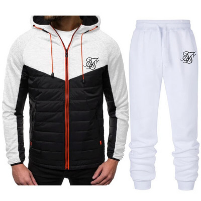 SIK SILK 2023 Ανδρικό παλτό Ζεστό επαγγελματικό casual Hoodie Παλτό με φερμουάρ+Παντελόνι Ανδρικό αθλητικό πουλόβερ το φθινόπωρο και το χειμώνα