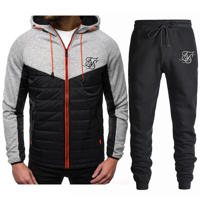 SIK SILK 2023 Ανδρικό παλτό Ζεστό επαγγελματικό casual Hoodie Παλτό με φερμουάρ+Παντελόνι Ανδρικό αθλητικό πουλόβερ το φθινόπωρο και το χειμώνα