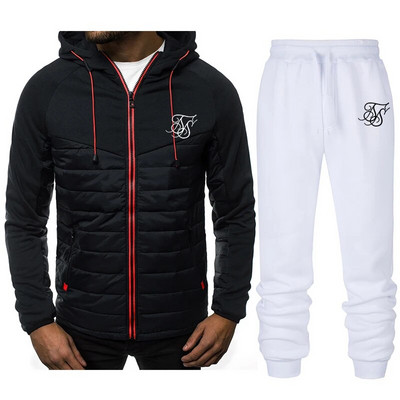 SIK SILK 2023 Ανδρικό παλτό Ζεστό επαγγελματικό casual Hoodie Παλτό με φερμουάρ+Παντελόνι Ανδρικό αθλητικό πουλόβερ το φθινόπωρο και το χειμώνα