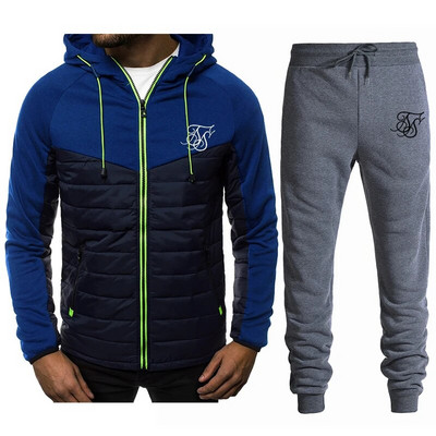 SIK SILK 2023 Ανδρικό παλτό Ζεστό επαγγελματικό casual Hoodie Παλτό με φερμουάρ+Παντελόνι Ανδρικό αθλητικό πουλόβερ το φθινόπωρο και το χειμώνα