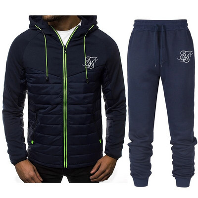 SIK SILK 2023 Ανδρικό παλτό Ζεστό επαγγελματικό casual Hoodie Παλτό με φερμουάρ+Παντελόνι Ανδρικό αθλητικό πουλόβερ το φθινόπωρο και το χειμώνα